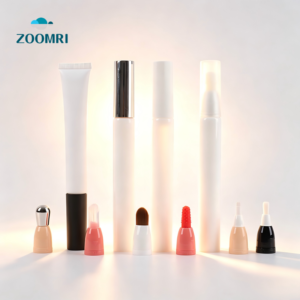 D19mm PE plastic tube with various special makeup brushes and silicone heads