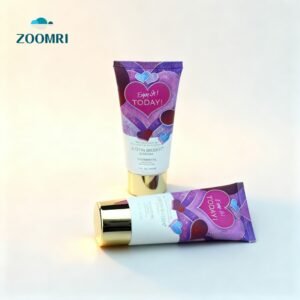 D25mm PE cosmetic tube with offset pringting metallic screw cap 25-60ml