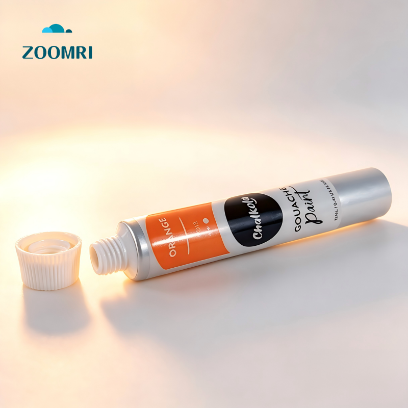 D25mm Aluminum tube with offset printing screw cap for painting and glue products alu tube