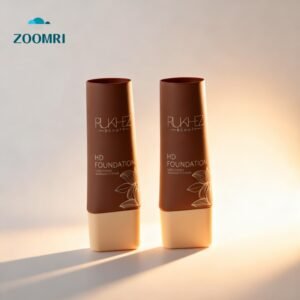 Zoomri D25mm & D30mm Ultra-flat Airless Pump Head Cosmetic Tubes (PE/ABL/PBL, Colored Tubes & Caps, Silk Screen Printing)