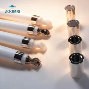 D19mm PE tube with multiple zinc alloy massage head suitable for lip balm and eye cream