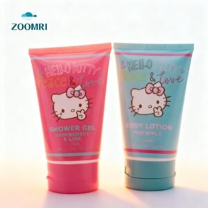 D30mm squzze PE cosmetic tube packaging offset printing with colored flip cap25-80ml