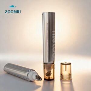 D16mm D19mm Iron-shaped zinc alloy massage head for lipstick and eye cream tube with silk screen printing