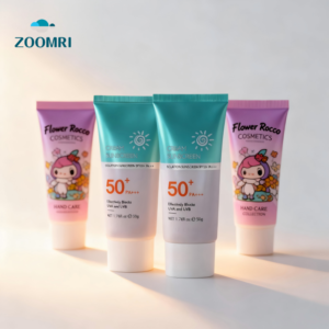 D30mm oval tube PE/ABL/PBL vivid offset printing electroplated screw cap sunscreen packaging