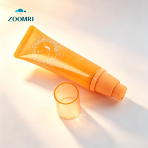 D16mm airless pump head tube colored tube with colored transparent cap silk screen