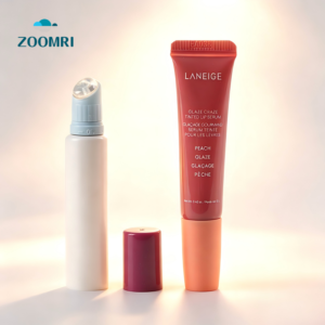 D19mm PE plastic flexible tube with transparent soft donut silicone lipstick tip Laneige style