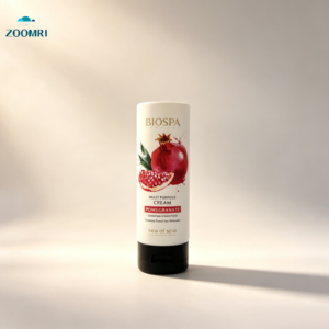 D50mm PE Tube | Offset Printed Intricate Realistic Pomegranate Pattern with Oriented Flip Cap for Cosmetic Packaging