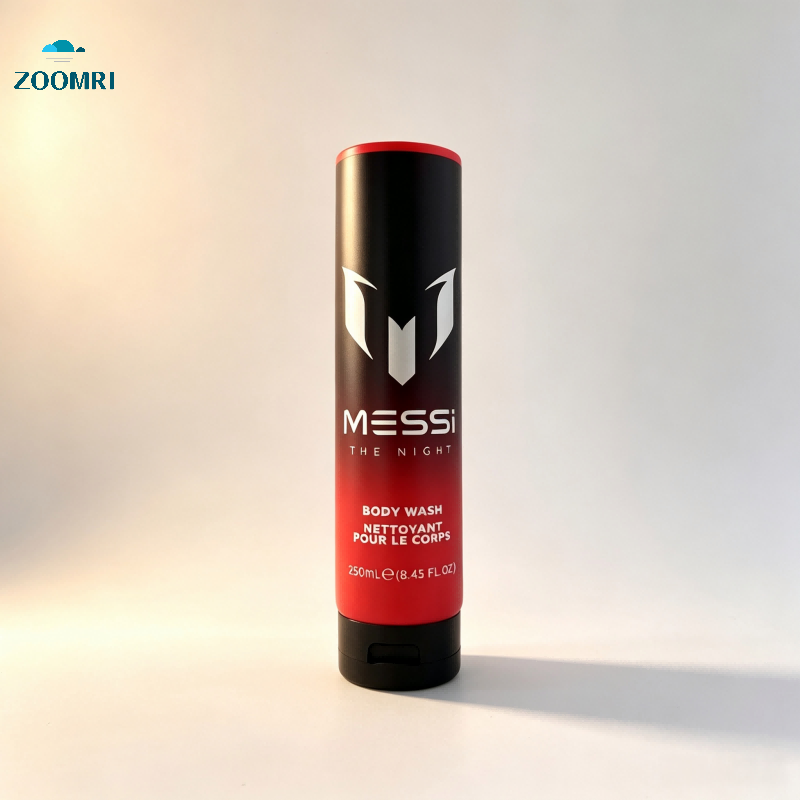 D50mm Red PE Tube | Bold Gradient Offset Printing with Oriented Flip Cap for Cosmetic Packaging - 图片 2