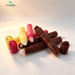 D19 Lip Balm Tube with Ring Cap & Hanging Hook, Matching Color Tube and Cap, Cute Design