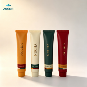 D25 PE Plastic Squeeze Tube, Colored Tube Body with Silk Screen Printing, Matching Color Screw Cap, Simple Premium Look for Hand Cream Sets