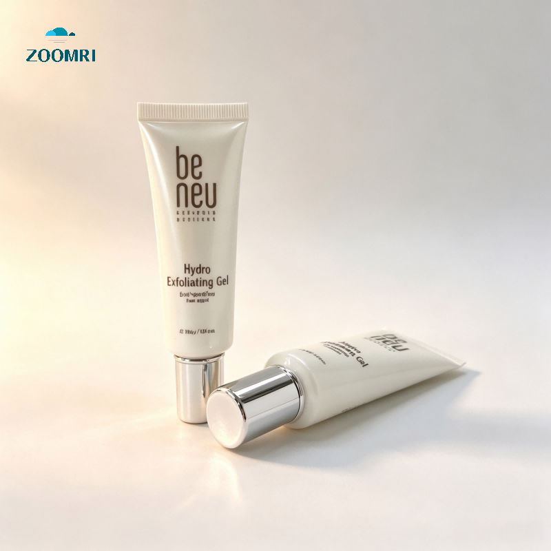 D30 PE Pearl White Cosmetic Tube with Silk Screen Printing, Electroplated Screw Cap, Pointed Inner Stopper Optional - 图片 4