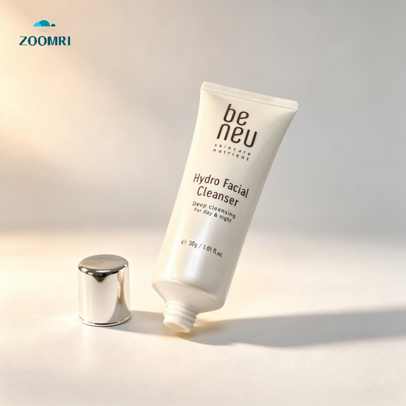 D30 PE Pearl White Cosmetic Tube with Silk Screen Printing, Electroplated Screw Cap, Pointed Inner Stopper Optional - 图片 5