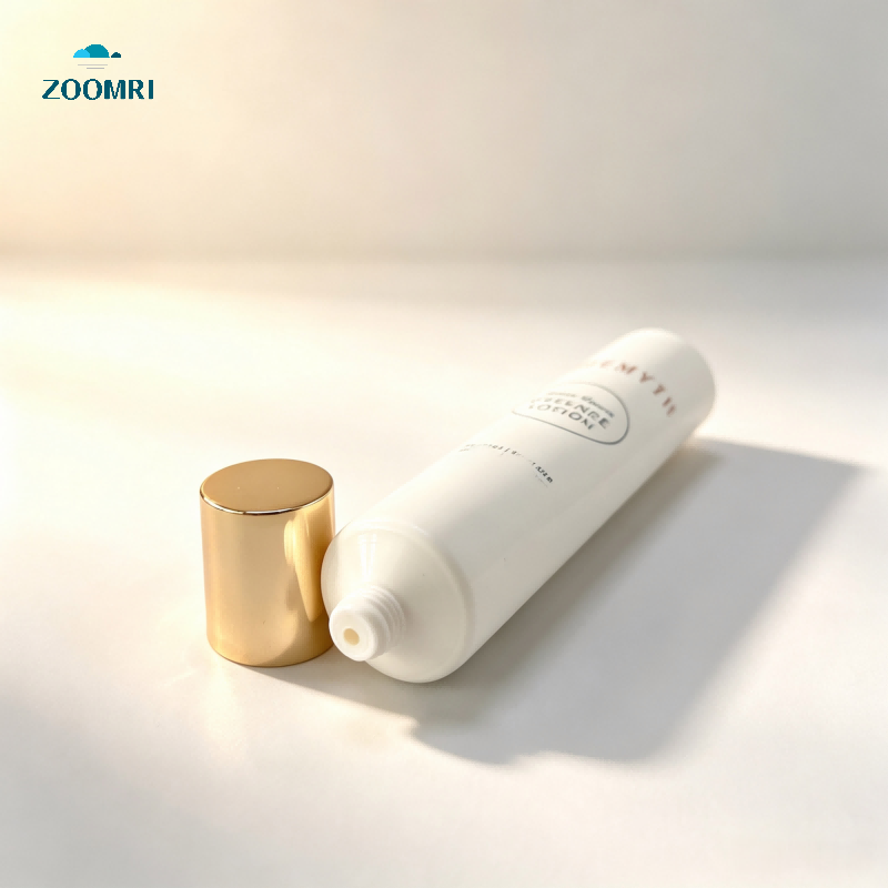 D30 PE Pearl White Cosmetic Tube with Silk Screen Printing, Electroplated Screw Cap, Pointed Inner Stopper Optional - 图片 7